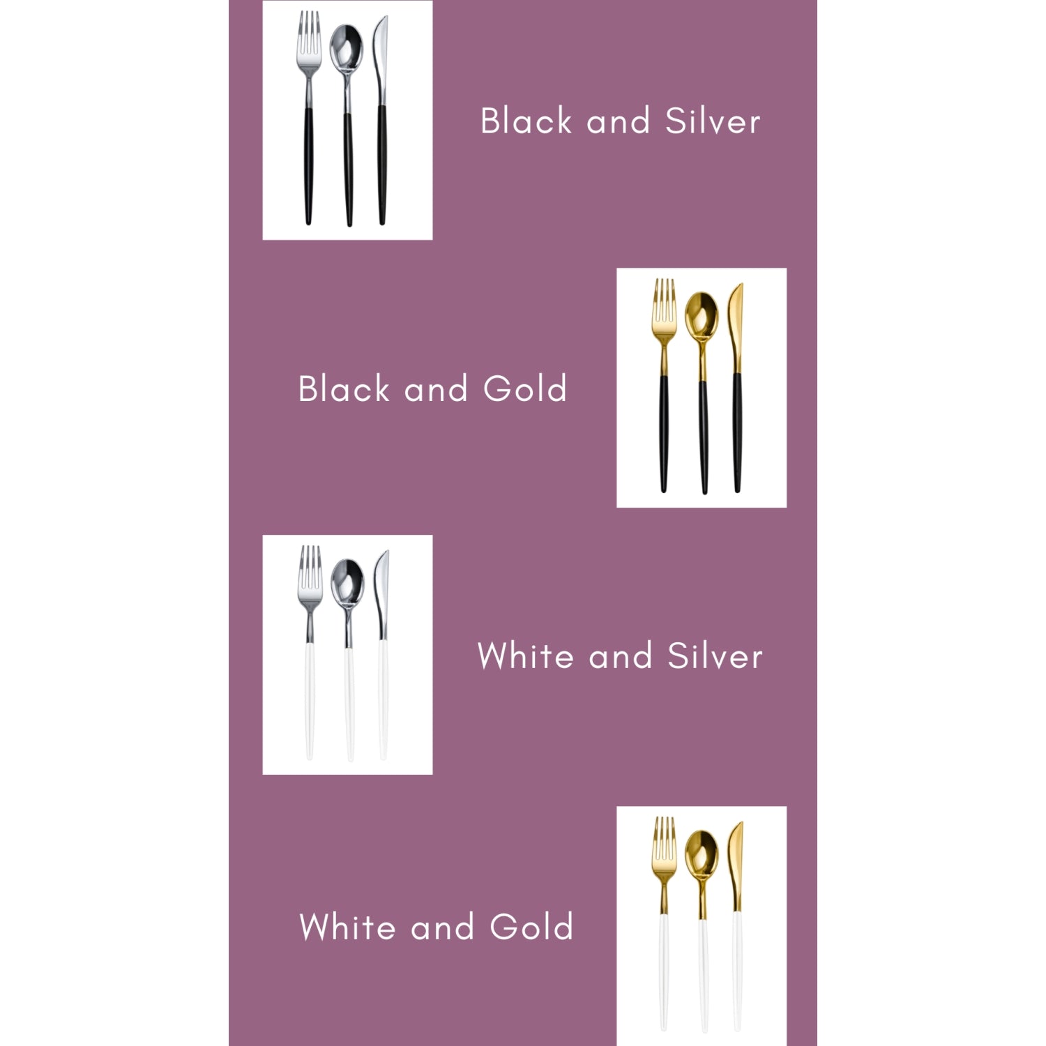 Trendables Cutlery Combo Black/Silver | 120 Count