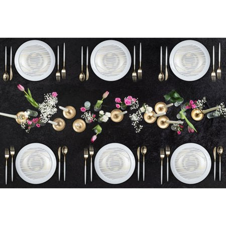 Trendables Cutlery Combo Black/Silver | 120 Count
