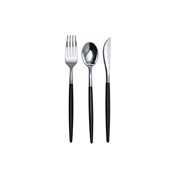 Trendables Cutlery Combo Black/Silver | 120 Count