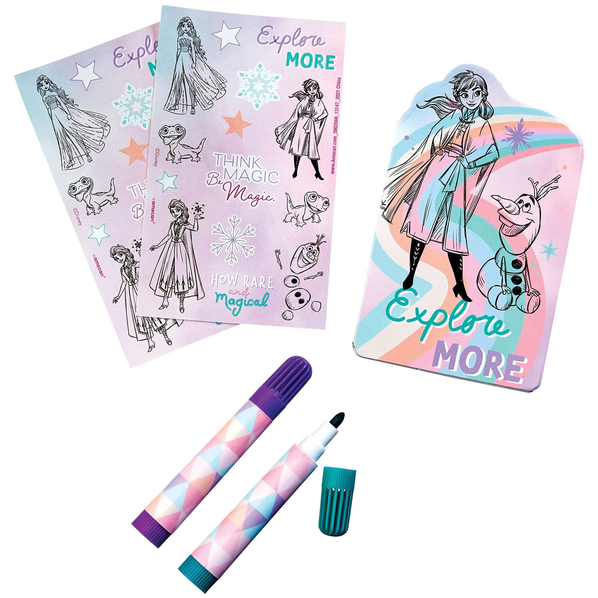 Disney Frozen 2 Stationery Set with Notepad, Markers & Stickers