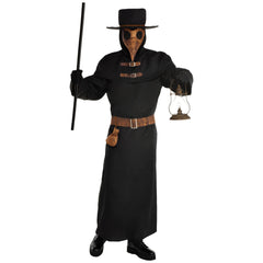 Men's Plague Doctor Costume with Mask and Hat - Halloween Horror