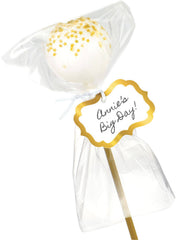 Pink Cake Pop Kit with Yummy Tags - 24 Count