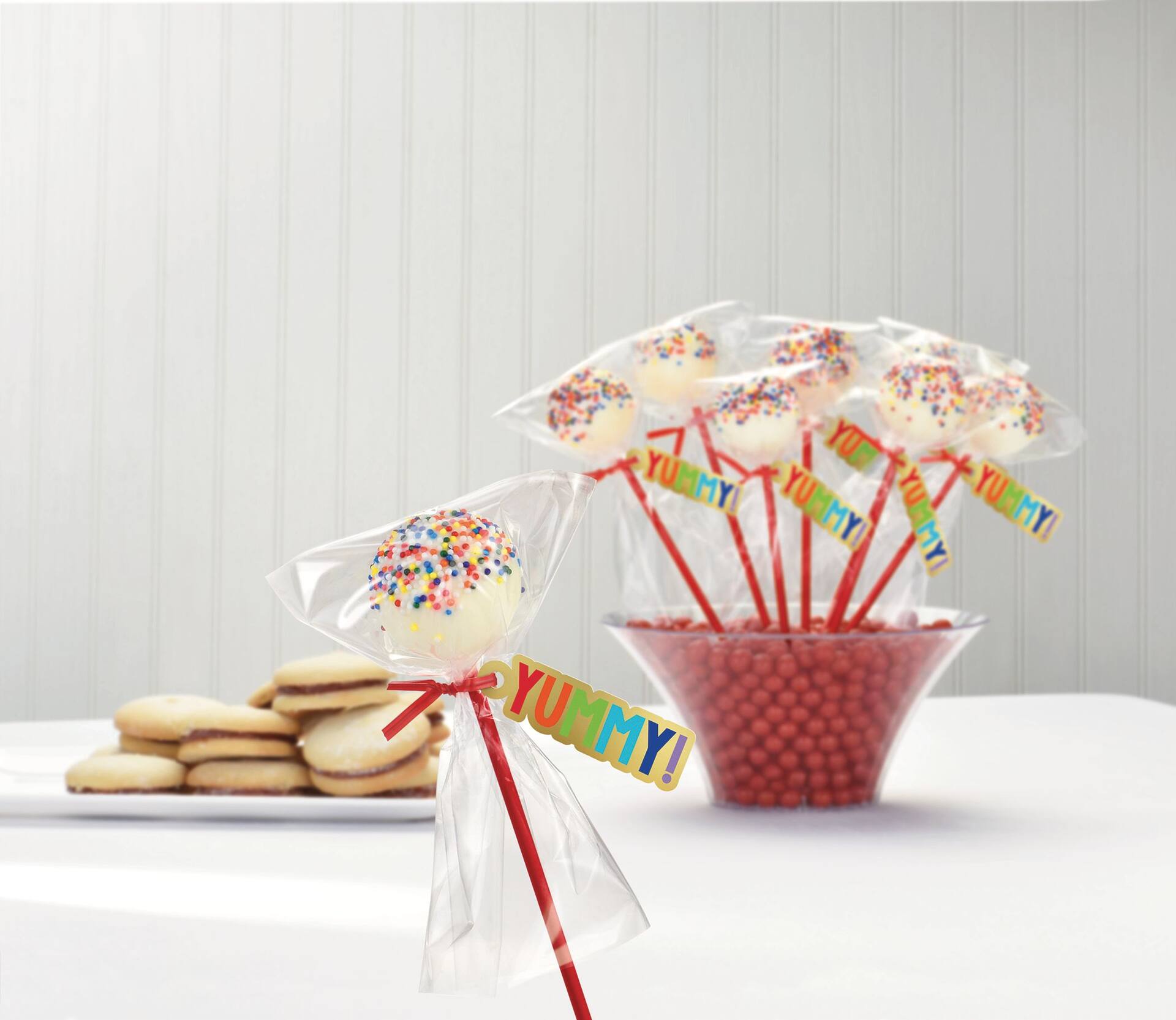 Pink Cake Pop Kit with Yummy Tags - 24 Count