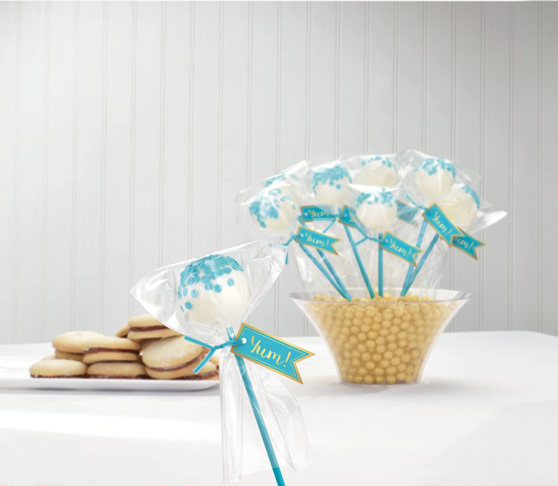 Pink Cake Pop Kit with Yummy Tags - 24 Count