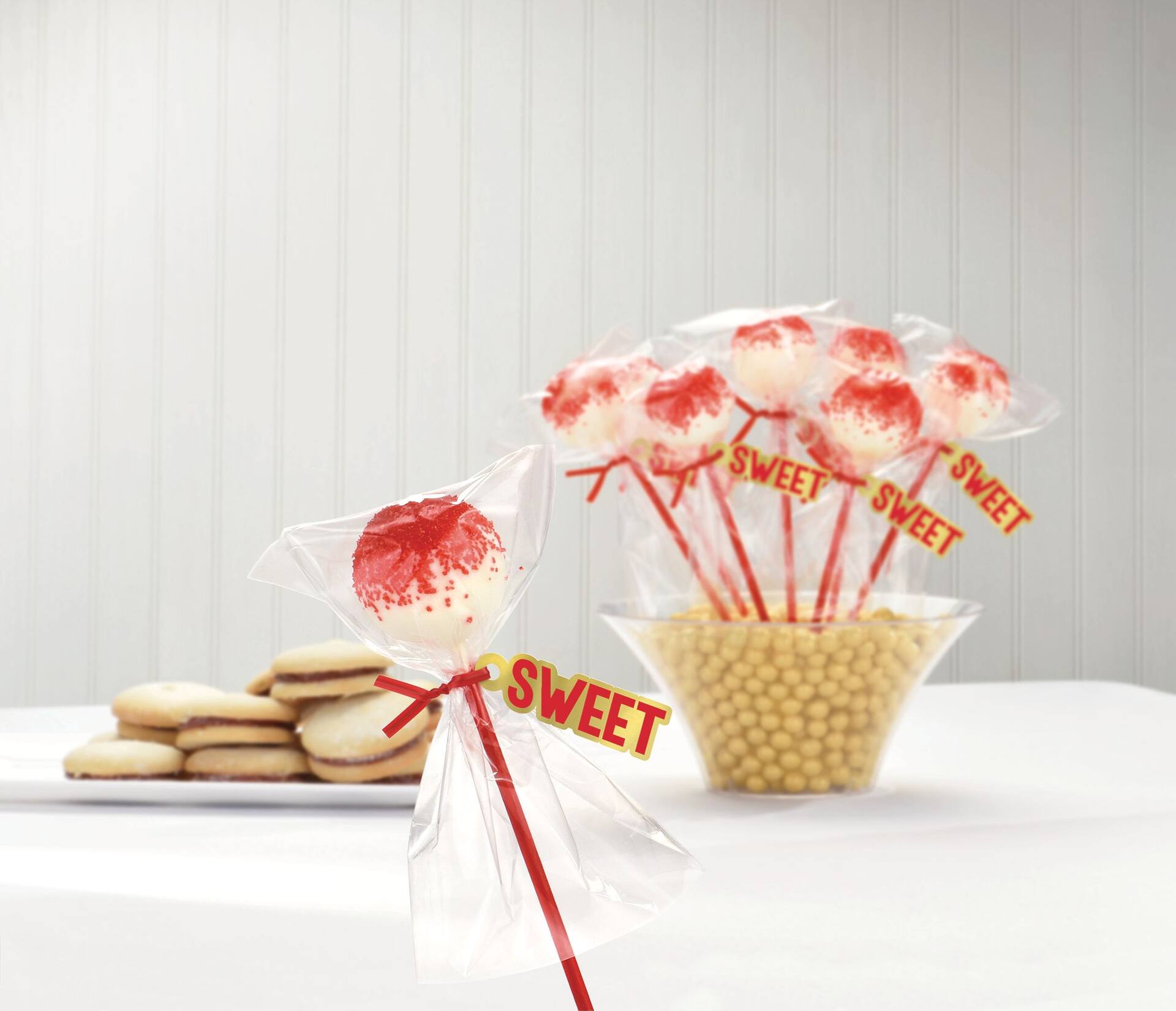 Pink Cake Pop Kit with Yummy Tags - 24 Count