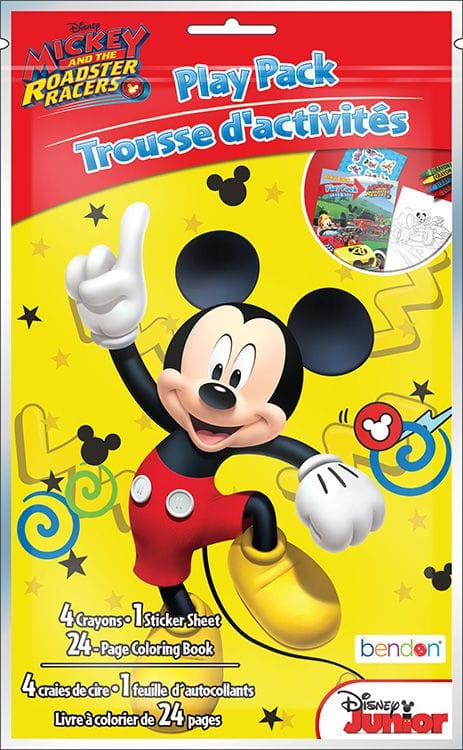 Mickey Mouse Grab & Go Play Pack with Coloring Book, Crayons, and Stickers