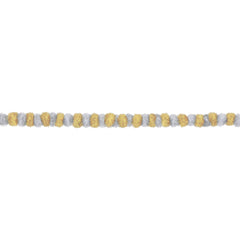 Festive Silver & Gold Pom Pom Tinsel Garland - 9ft