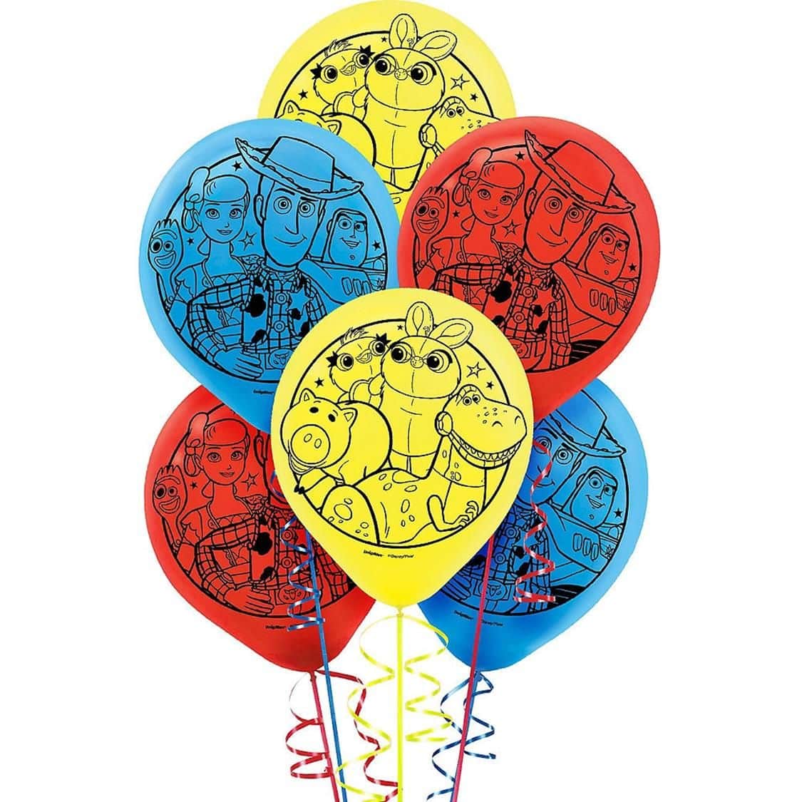 Disney Pixar Toy Story 4 Latex Balloons, 12" - 6 Pack