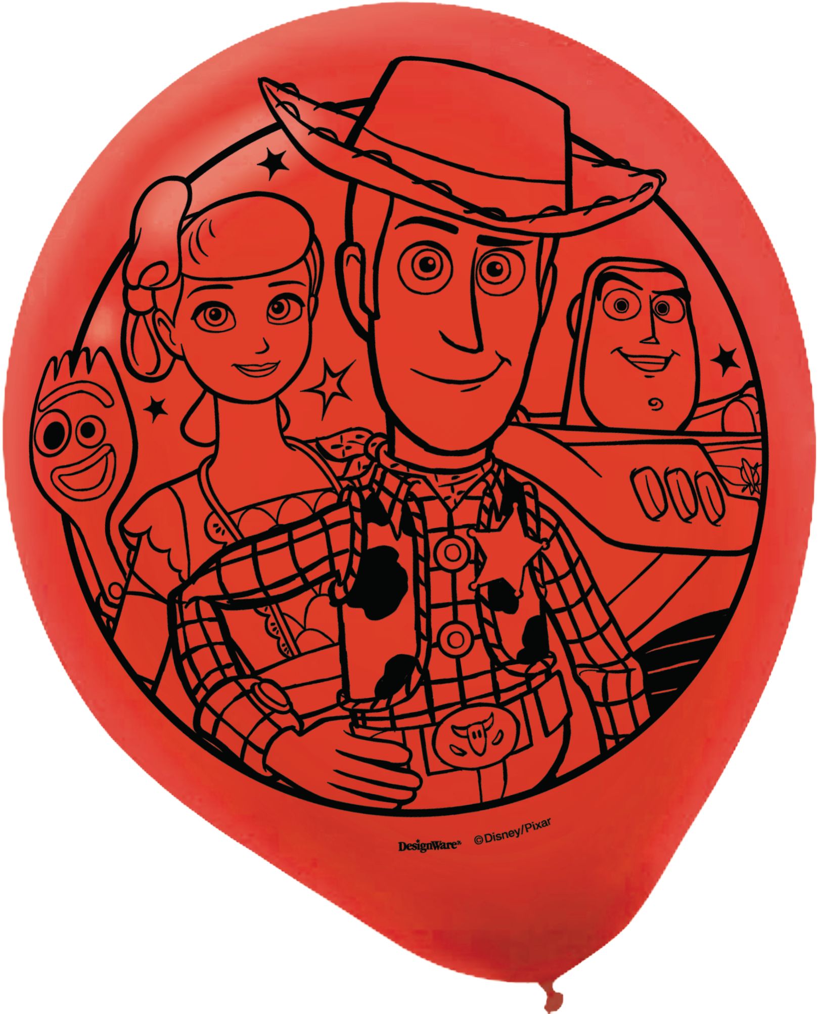 Disney Pixar Toy Story 4 Latex Balloons, 12" - 6 Pack