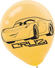 Disney Cars 3 Latex Balloons - 12" Party Set (6 Pack)