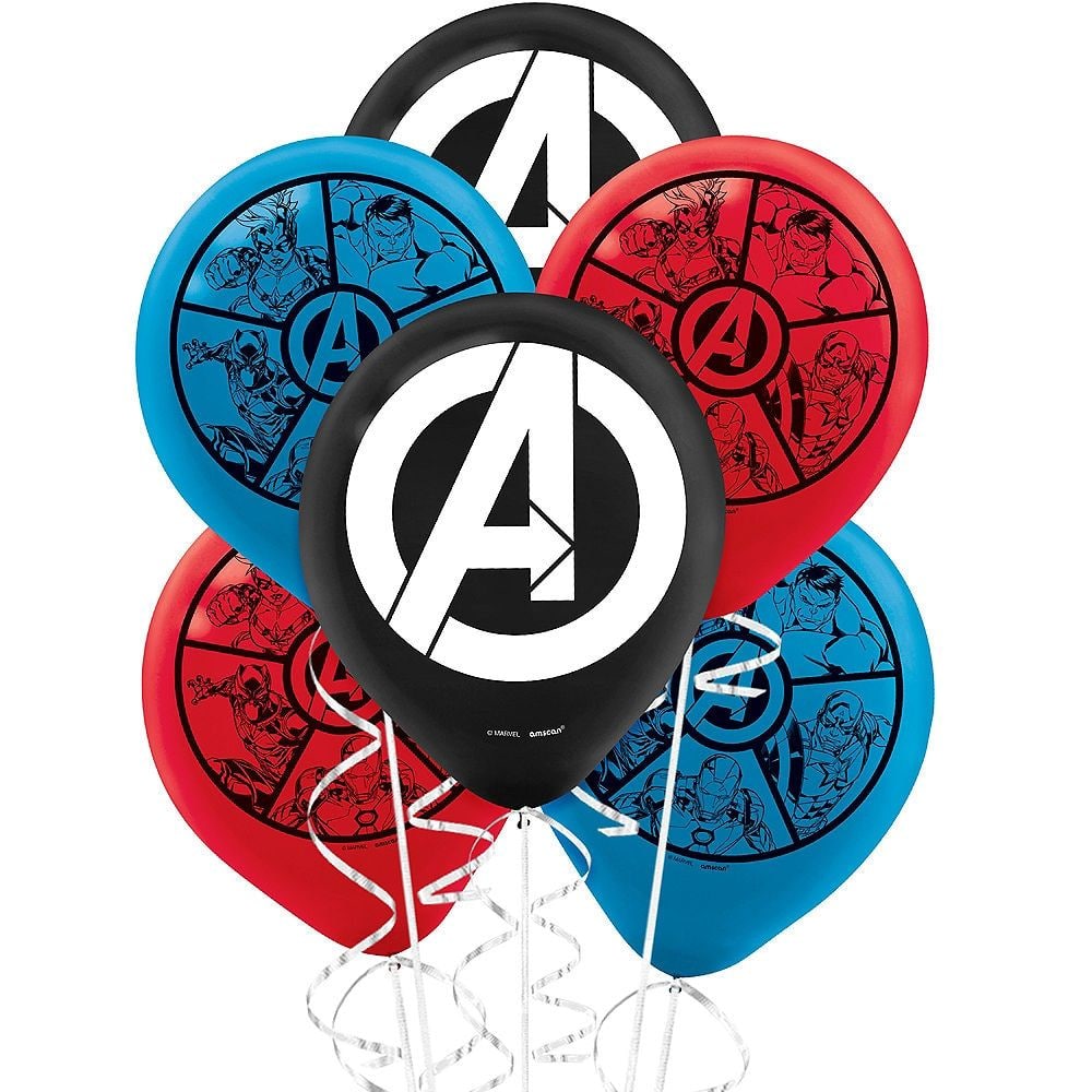Marvel Avengers Assemble Latex Balloons, 12-Inch, 6-Pack