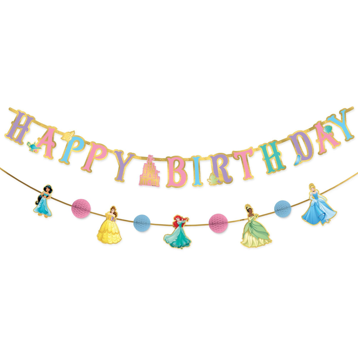 Disney Princess "Happy Birthday" Double Banner Kit