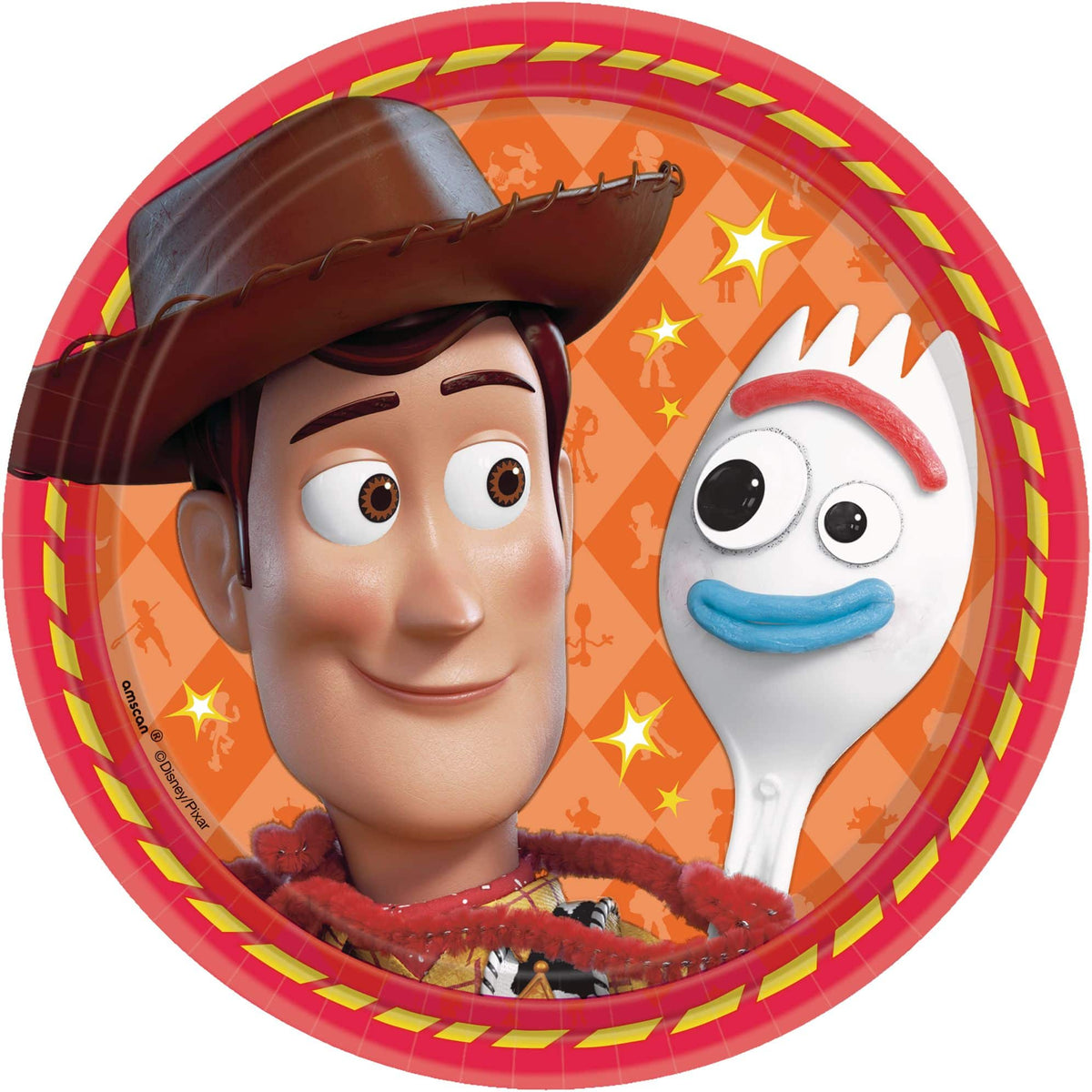 Disney Toy Story 4 Round Dessert Plates - 7" Assorted, 8-Pack