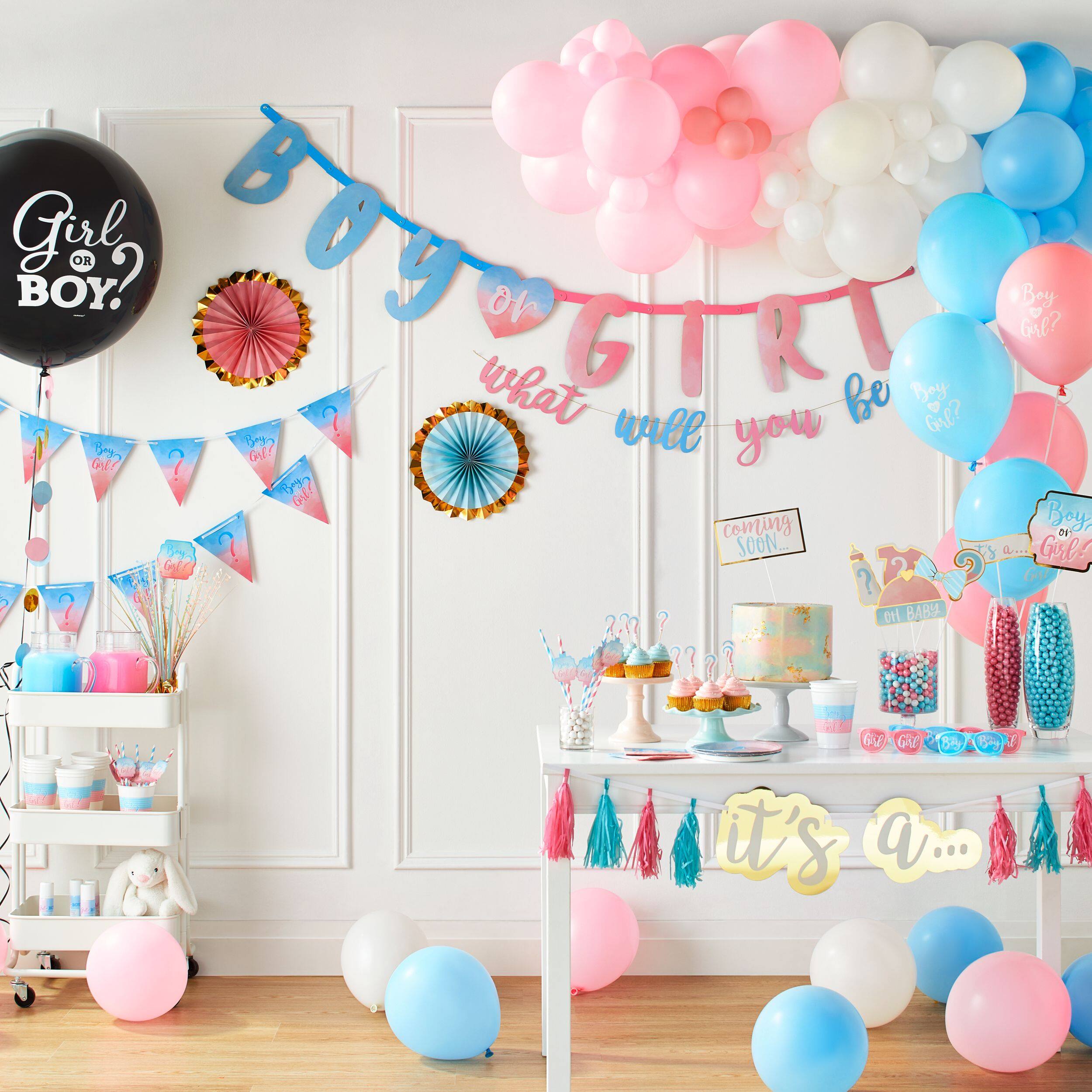 "It's a..." Gender Reveal Tassel Garland - 8 ft Baby Shower Decoration