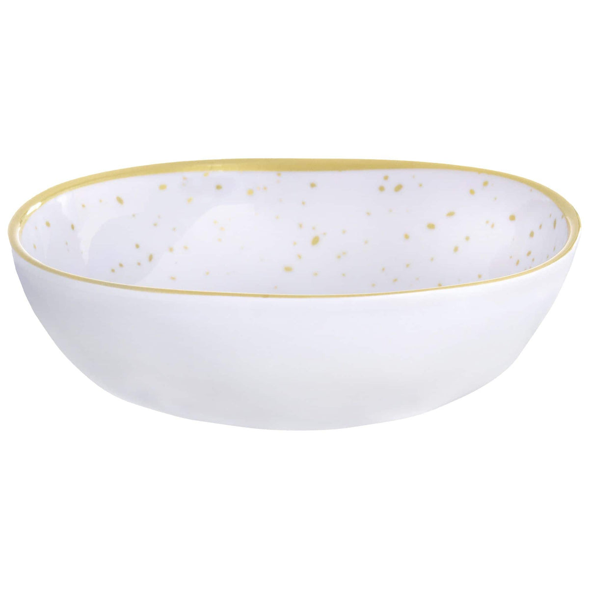 Elegance Gold Trim Melamine Bowl - 6.3 Inch