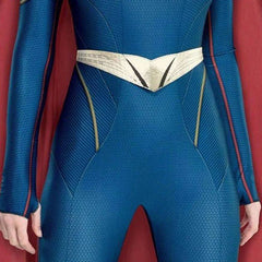 Women's DC Supergirl Halloween Costume Jumpsuit with Cape
