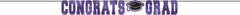 "Congrats Grad" Purple Letter Banner for Graduation - 12-ft