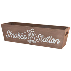 Rustic S'mores Station Plywood Box with Handles