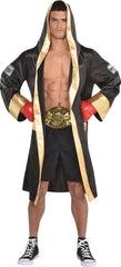 Knockout Boxer Costume Robe - Black & Gold