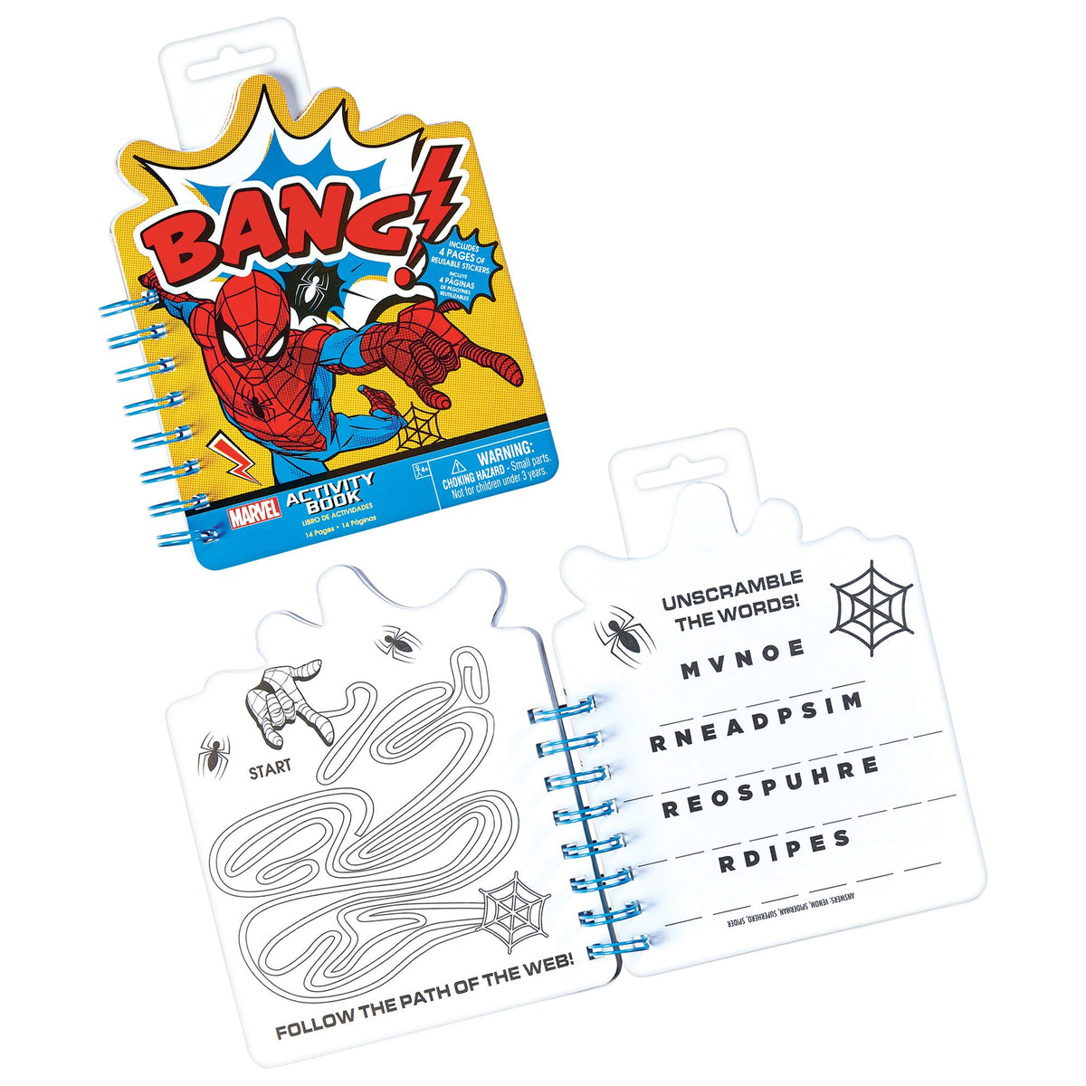 Spider-Man Activity Book with Stickers & Puzzles - 14 Pages