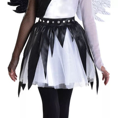 Twisted Angel Girl's Halloween Costume with Wings & Halo