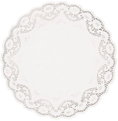 Elegant White Paper Doilies - 12" Round, Pack of 12