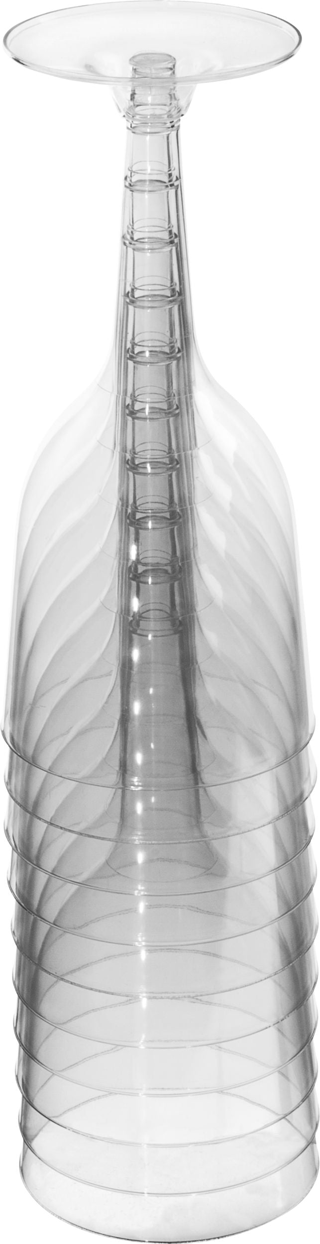 Clear Plastic Wine Glasses - 10 oz, Pack of 20