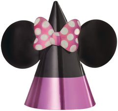 Minnie Mouse Forever Cone Party Hats with Ears - 8 Pack