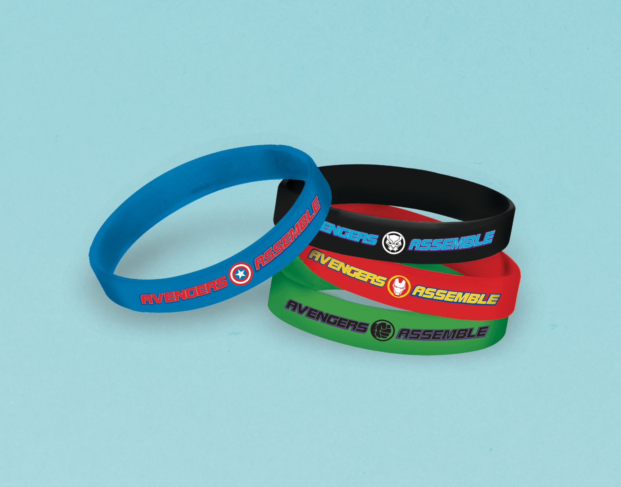 Marvel Avengers "Assemble" Rubber Bracelet Set - 4 Pack
