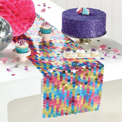 Sparkling Sequin Table Runner ‚Äì Multicolored, Reusable, 13" x 6'