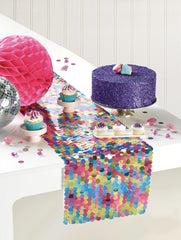 Sparkling Sequin Table Runner ‚Äì Multicolored, Reusable, 13" x 6'