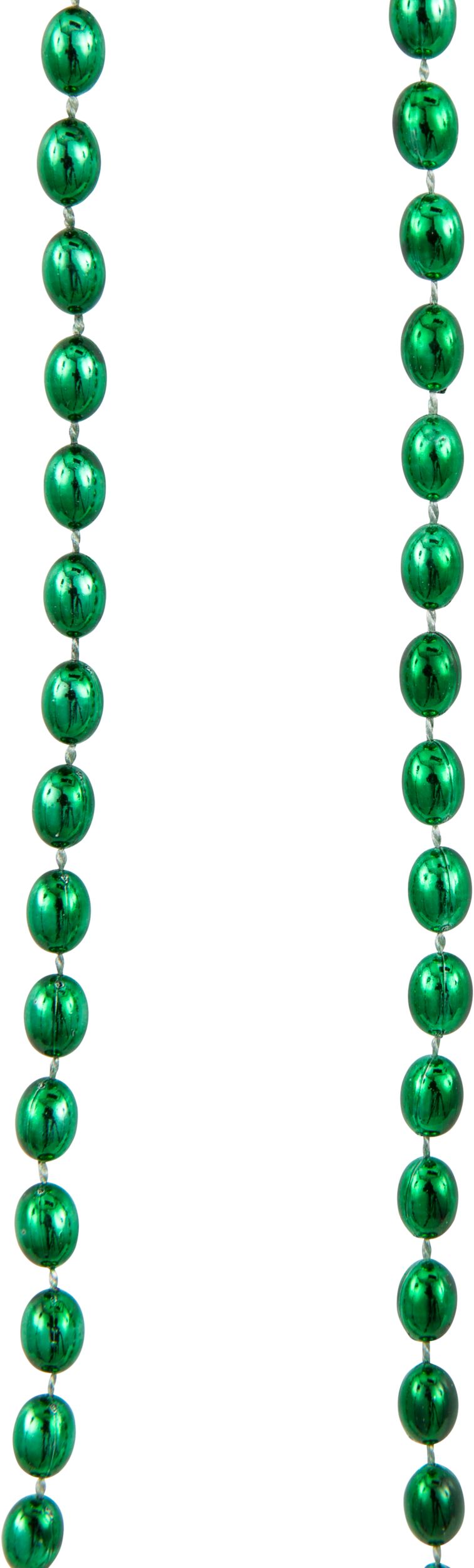 Festive Green Bead Necklaces - 50 Pack