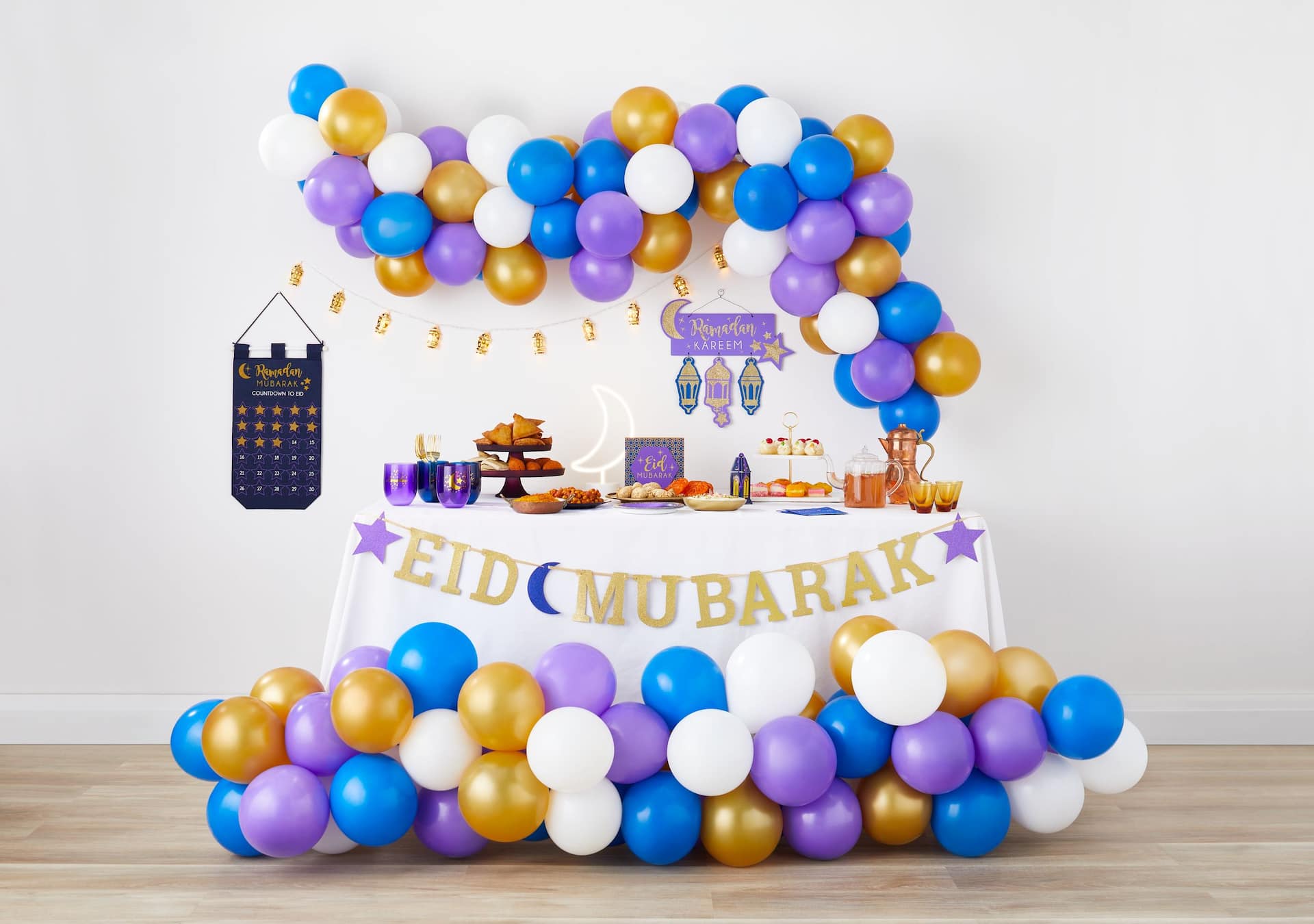 "Eid Mubarak" Glittering Standing Block Sign Table Decoration