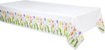 Spring Tulip Garden Plastic Table Cover, 54