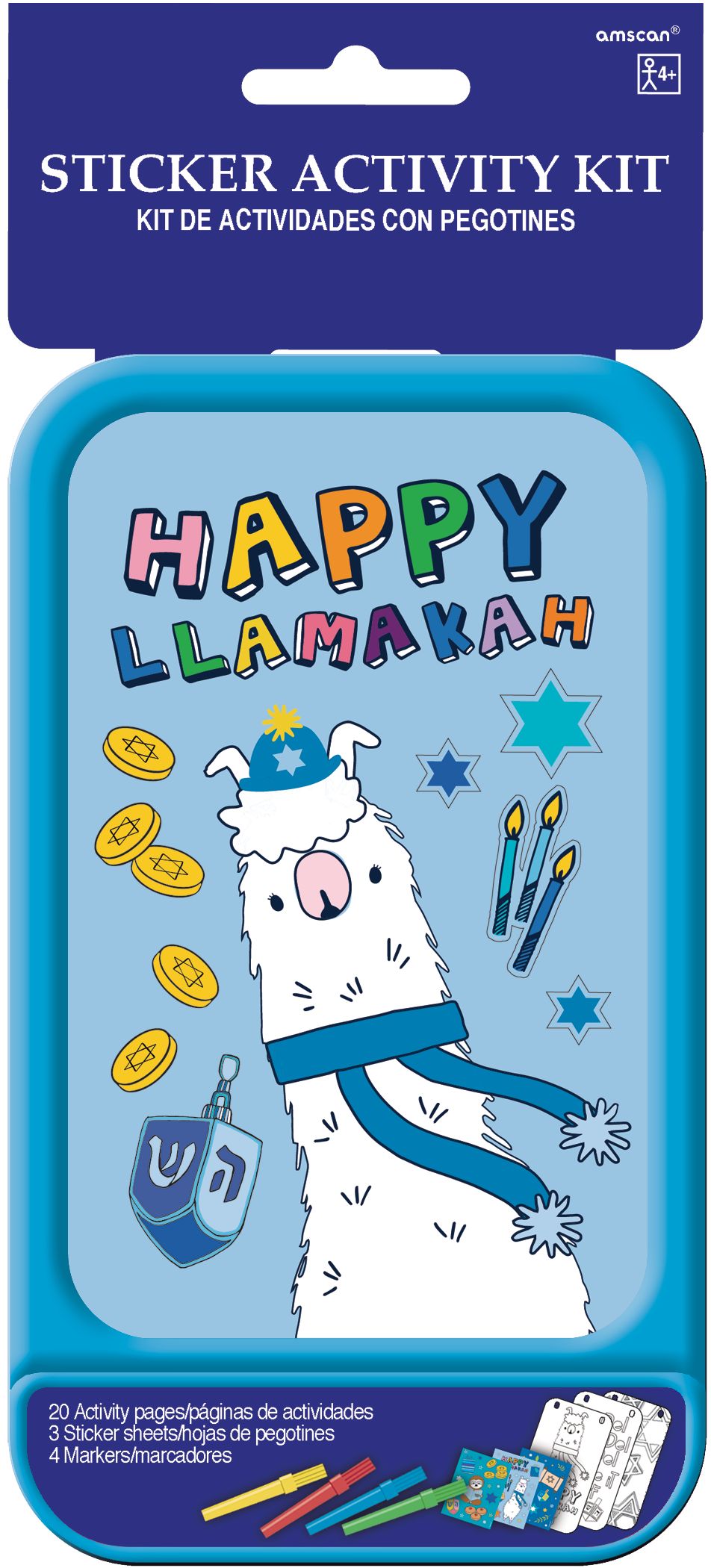 "Happy Llamakah" Hanukkah Activity Set - 27 Pieces