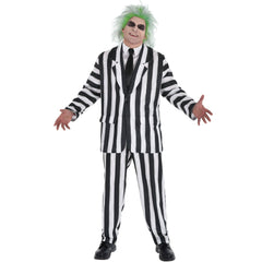 Men's Classic Beetlejuice Striped Halloween Costume