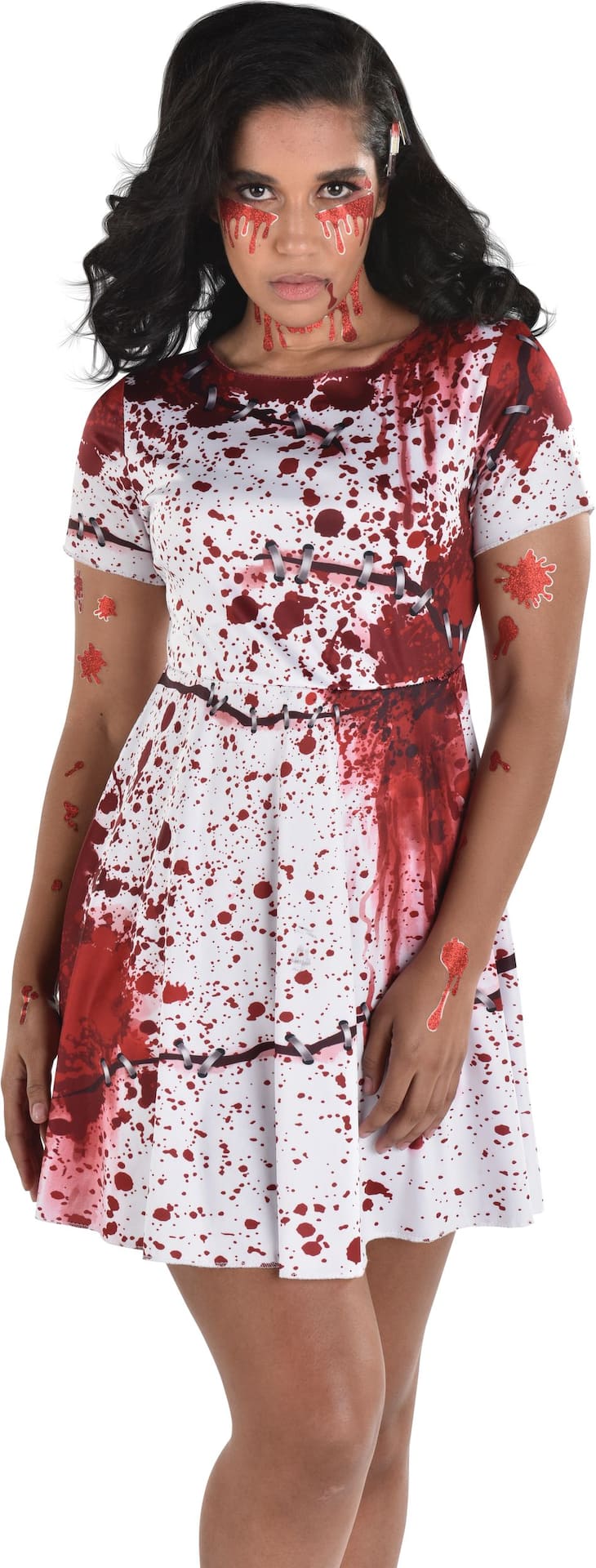 Halloween Glitter Blood Splat Body Decal Kit