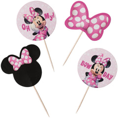 Minnie Mouse Cupcake Picks - 24 Count