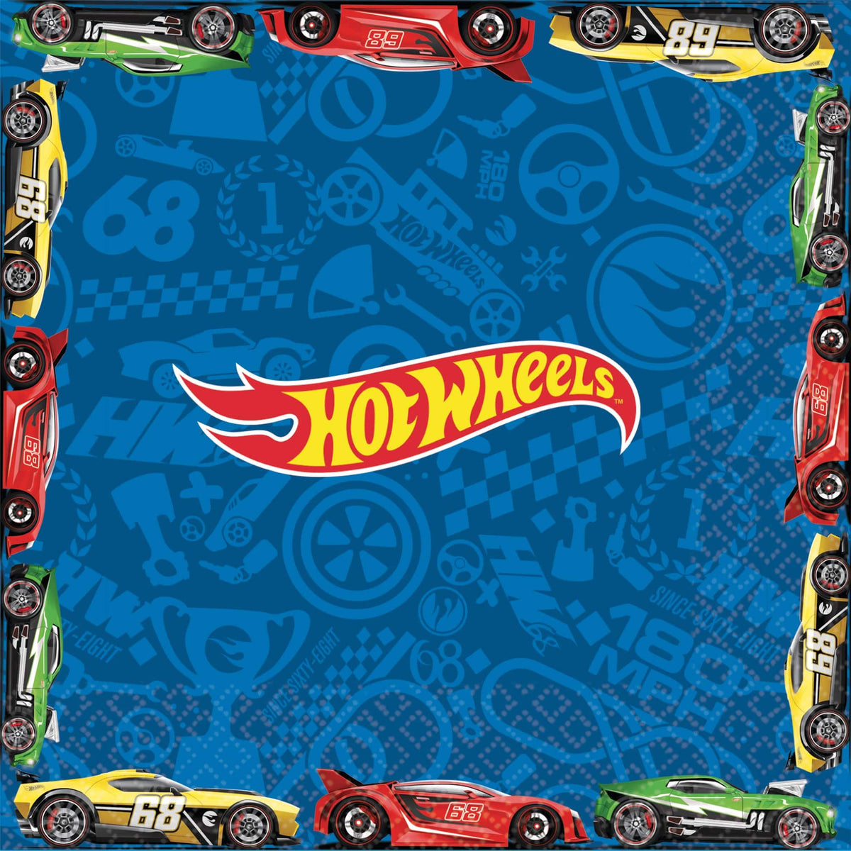 Hot Wheels Racing Lunch Napkins - 16 Pack