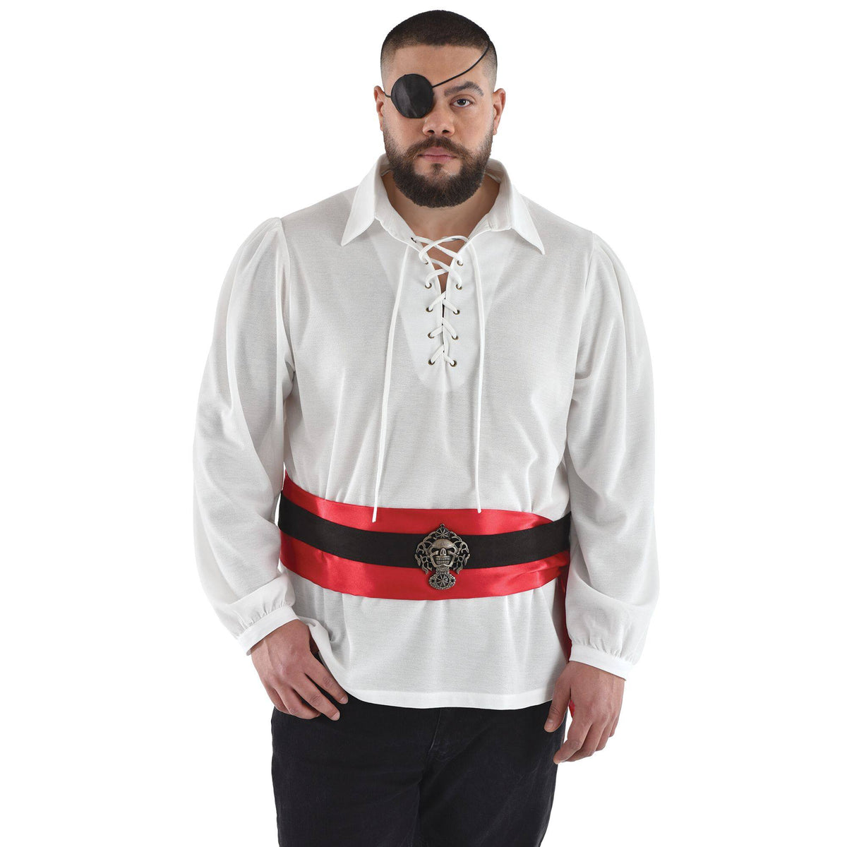 Men's Ivory Pirate Costume Shirt - L/XL