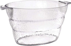 Clear Hammered Plastic Beverage Tub with Handles ‚Äì 3.5 Gallons