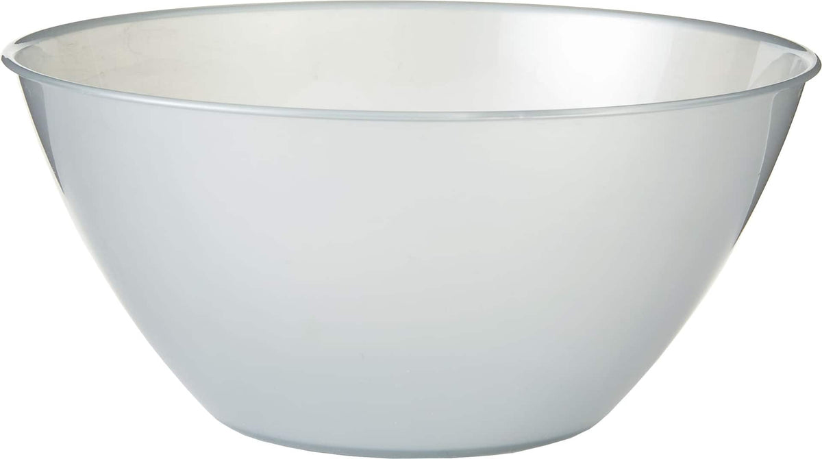 Elegant Silver 2-Quart Plastic Serving Bowl