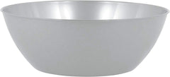 Silver 10 Qt Plastic Serving Bowl for Catering and Parties