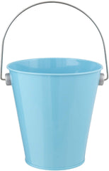 Charming Metal Bucket with Handle - 4.5" Blue Favor Pail