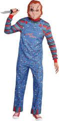 Men's Chucky Costume with Mask - Horror Doll Halloween Outfit