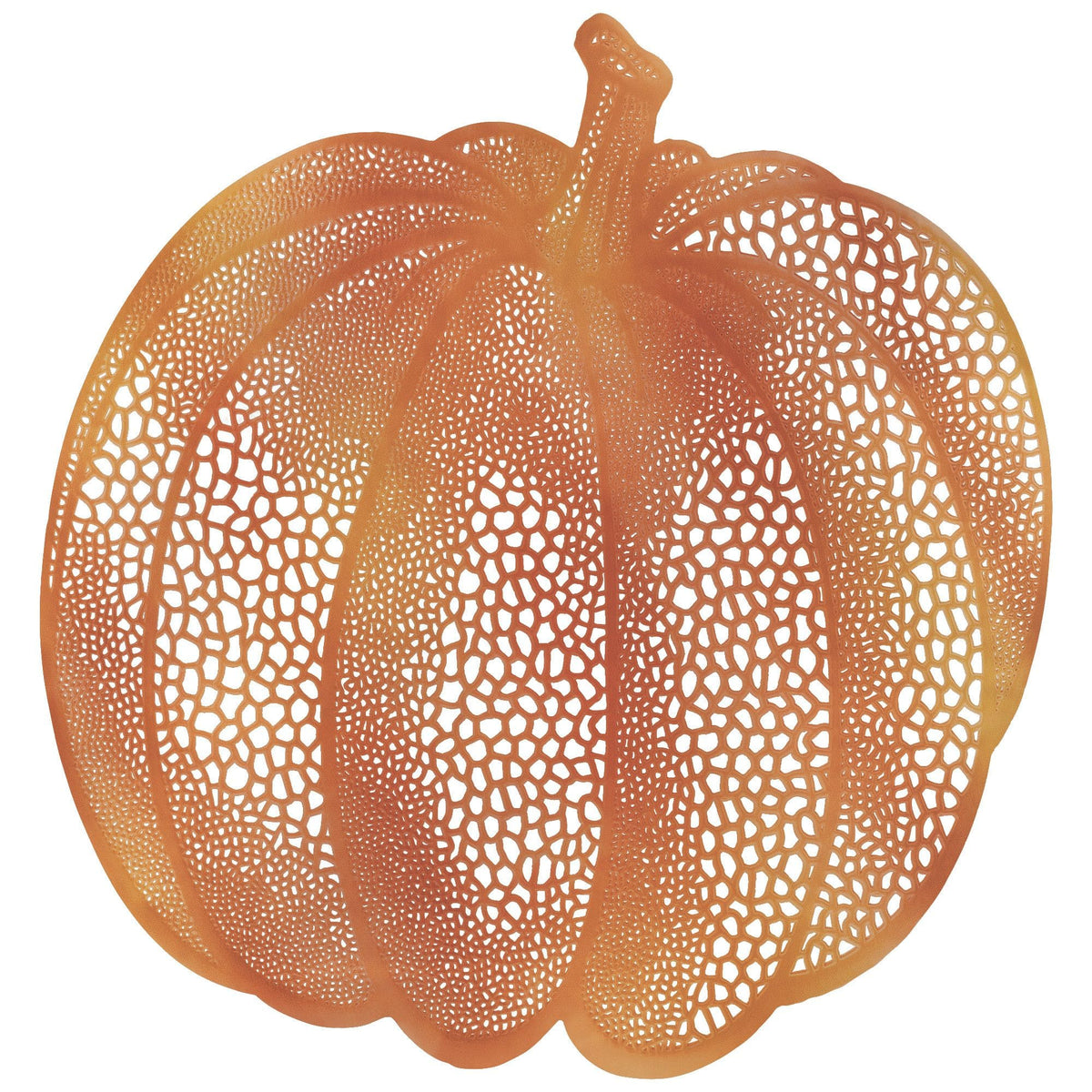 Pumpkin Spice Vinyl Placemat - Metallic Orange, 13-Inch
