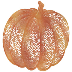 Pumpkin Spice Vinyl Placemat - Metallic Orange, 13-Inch