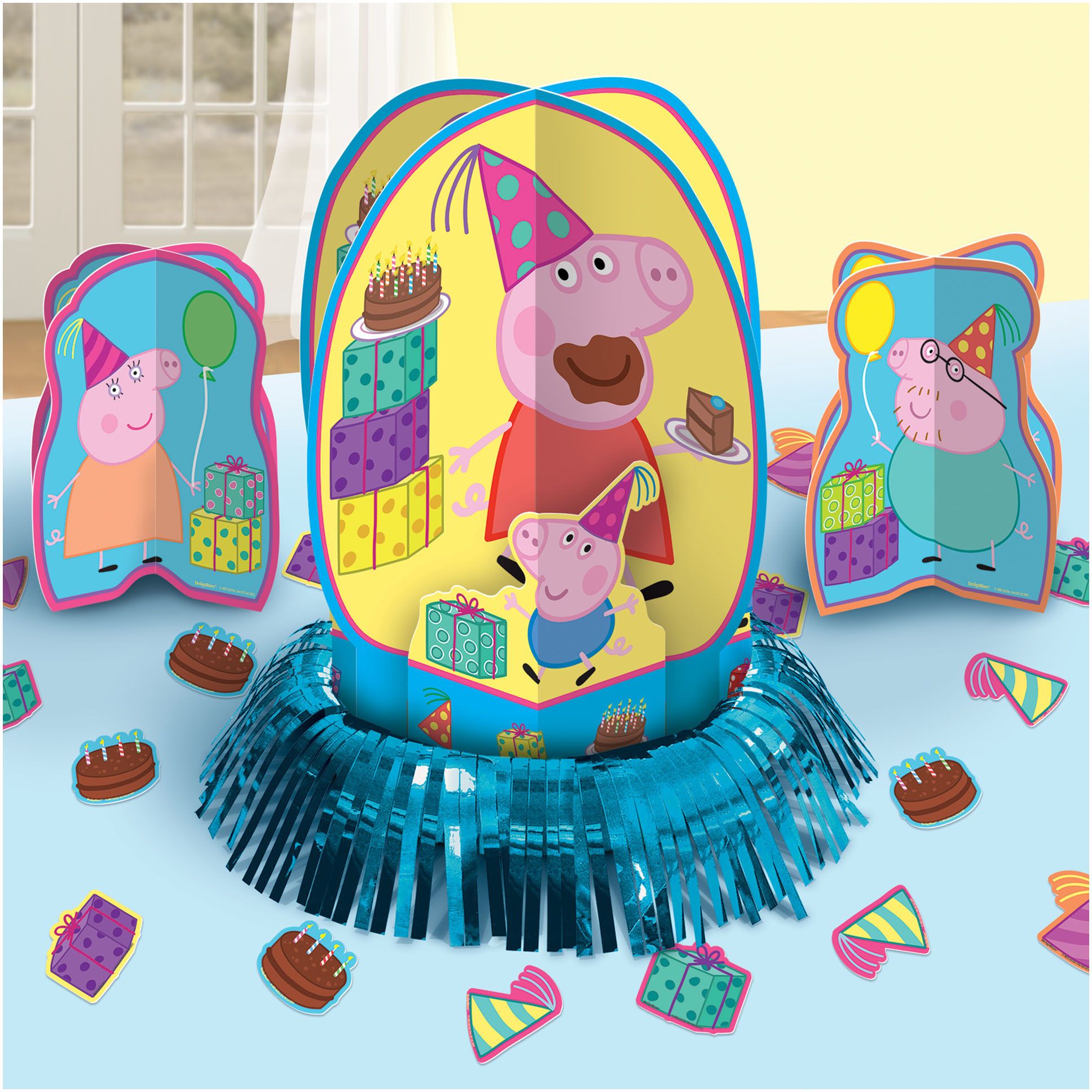 Peppa Pig Party Table Decorating Kit with Confetti - 23 Pieces