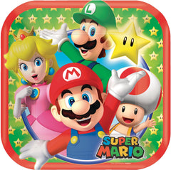 Nintendo Super Mario Bros 7" Round Paper Dessert Plates - 8 Pack