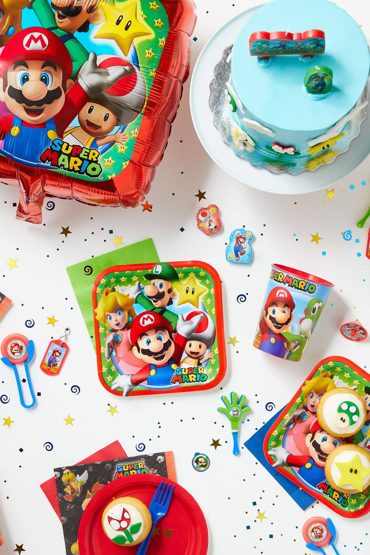 Nintendo Super Mario Bros 7" Round Paper Dessert Plates - 8 Pack